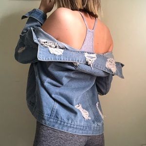 Distressed Jean Jacket